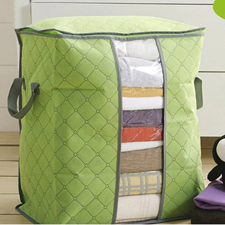 small size green Коробка для хранения одежды влагостойкий мешок для хлопка Стёганое одеяло Organizador чемоданчик и двигаться Главная Сумки ежедневные поставки принадлежности хранения - Цвет: small size green