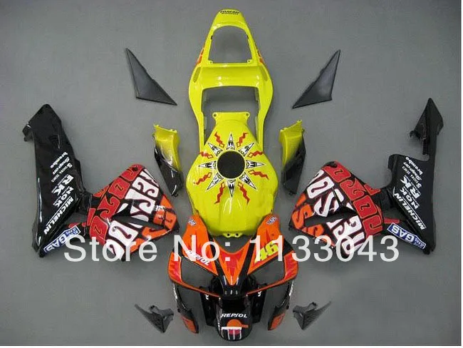 100% Fit injection обтекатель наборы для HONDA CBR600RR F5 03 04 CBR 600 RR CBR600 2003 2004 желтый оранжевый