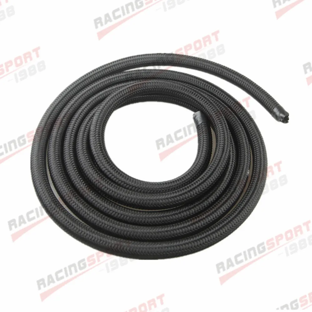 Black Nylon Cover Braided 1500 PSI -8 AN AN8 Oil Fuel Gas Line Hose 3M(9.8FT) | Автомобили и мотоциклы
