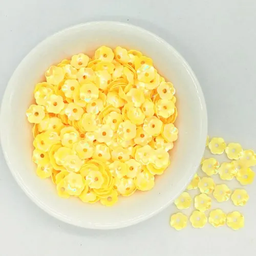 AB yellow Пайетки 6 мм чашка Слива Блестки цветок ПВХ свободные Блестки блестка DIY Швейные Свадебные ремесла домашняя женская одежда Lantejoulas 20 г - Цвет: AB yellow