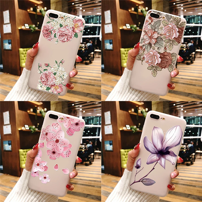 3D с рельефным тиснением цветок из термопластичного полиуретана для huawei Nova 2i 3 3i 3E 4 4E для huawei P20 P30 P8 P9 P10 Lite Mini Коврики 10 20 Lite Pro Чехол