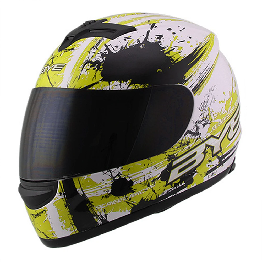 BYE шлем мотоциклетный Полнолицевой Capacete мотоциклетный шлем Moto cicleta Cascos Para Moto Racing Riding rbike шлемы - Цвет: SYT-616-09