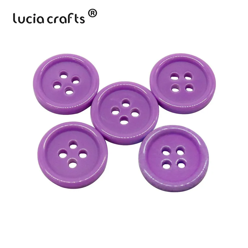 Lucia crafts 50/100 шт./лот одноцветные резиновые круглые плоские с оборота пластиковые кнопки DIY Швейные Детские аксессуары для рубашек, одежды E0401