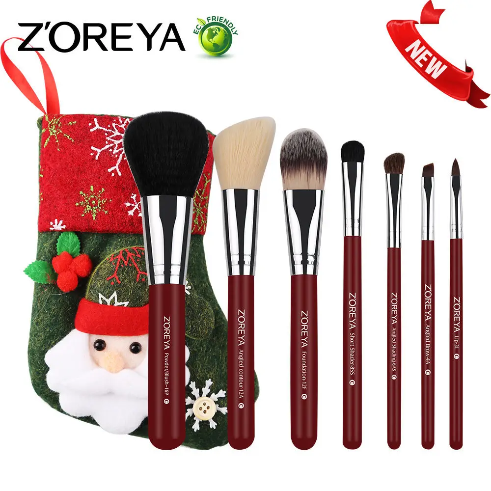 Zoreya 7 шт. набор кистей для макияжа Красочные Косметика Make Up Кисти Румяна Основа