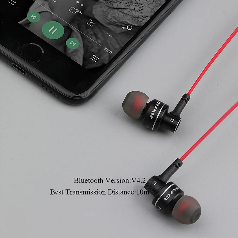 AWEI B990BL, беспроводные наушники, Bluetooth, наушники, Спортивная гарнитура, Стерео шумоподавление, наушники для iphone, samsung, телефонов