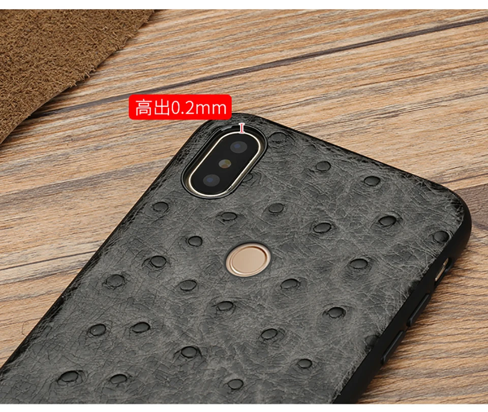 Чехол из натуральной кожи с узором страуса для Xiaomi mi 8 8SE 9se A2 mi x 2S mi 6 max 3 Red mi Note 7 pro защита от падения