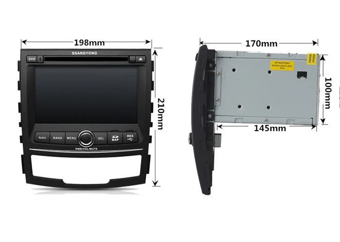 7 &quotавтомобильный dvd плеер Android 6 0 для Ssangyong New Actyon/Korando 2010 2013 с восьмиядерным