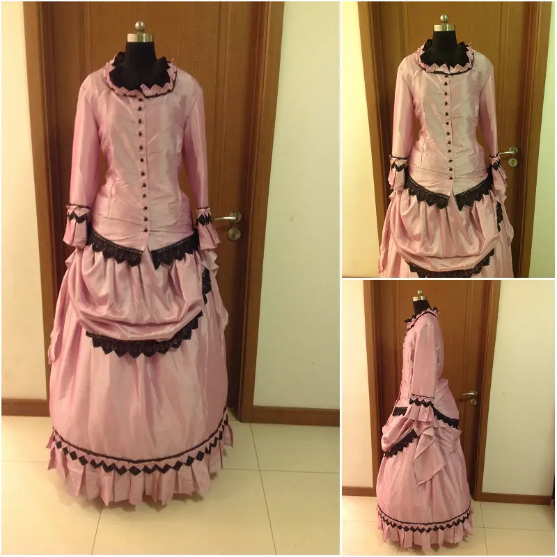 

1860S Victorian Corset Gothic/Civil War Southern Belle Ball Gown Dress Halloween dresses CUSTOM MADE XS-059