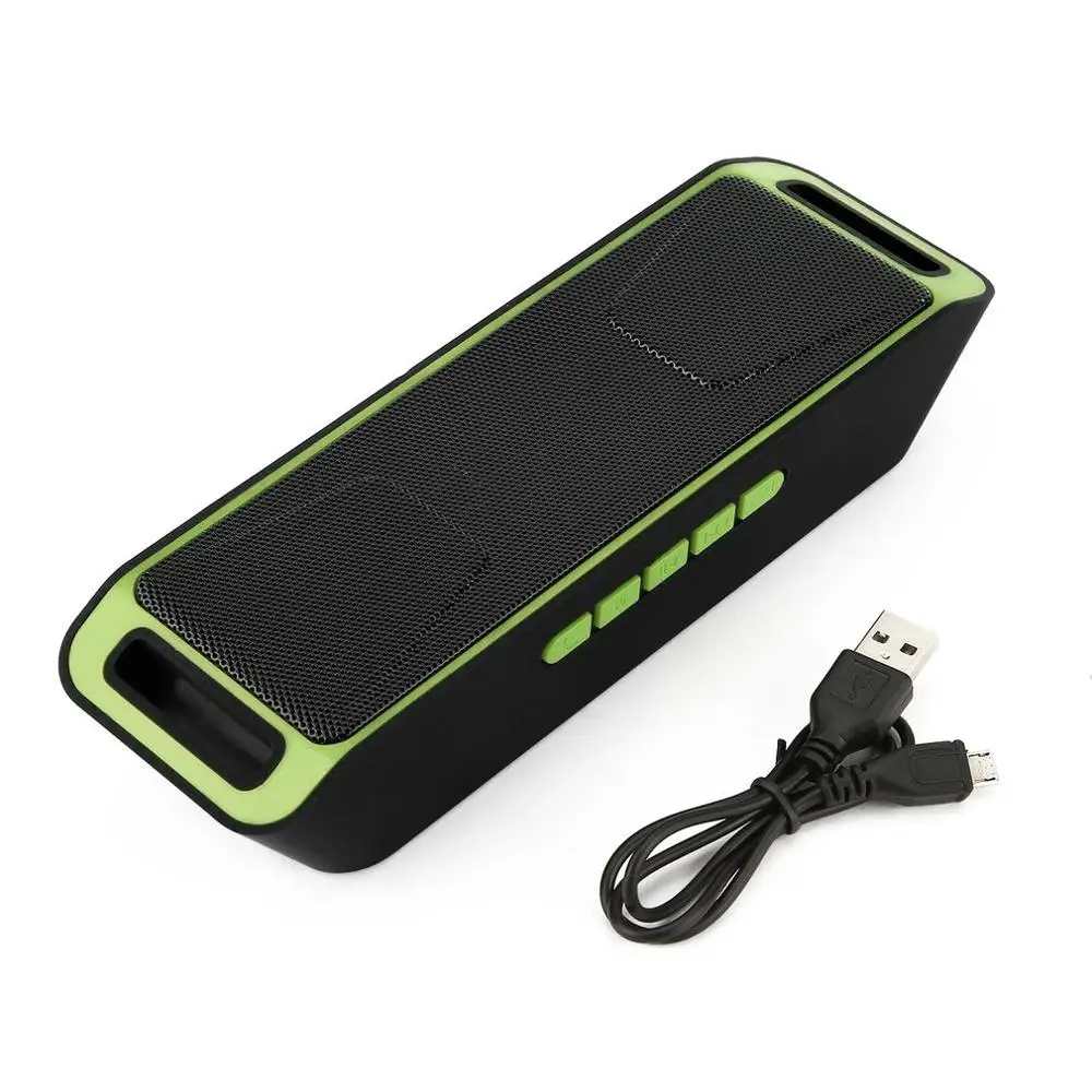 S208 Bluetooth динамик беспроводной Recharegable стерео громкий динамик s usb зарядка мини FM радио Многофункциональный звук Бумбокс - Цвет: green