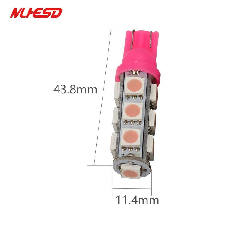 10 шт. Автомобильный светодиодный T10 13 SMD 5050 13Smd 194 168 192 авто боковые Габаритные