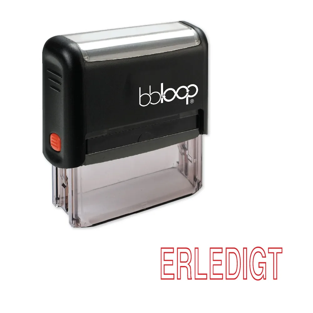 BBloop немецкий язык &quotERLEDIGT&quot самостоятельная печать прямоугольная лазерная