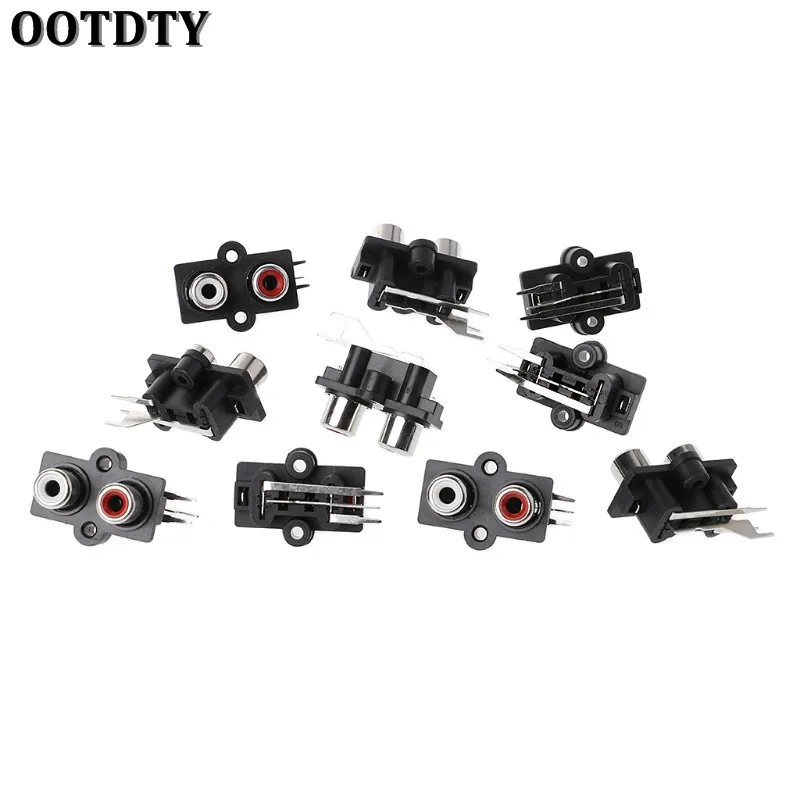 OOTDTY 10 шт. 2/4/6 отверстия RCA гнездо Pin Jack Стерео Аудио Видео AV Разъем|Соединители| |