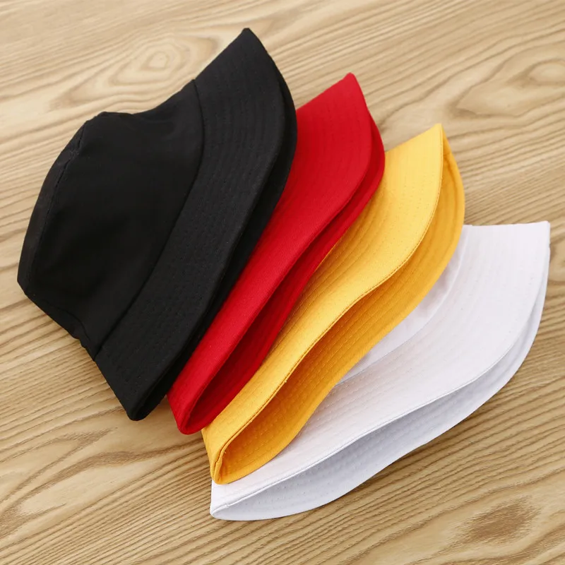 Bucket Hats New Women Solid Flat Adjustable Summer Womens Hat Simple Korean Style All-match Leisure Trendy Chic Students Kawaii