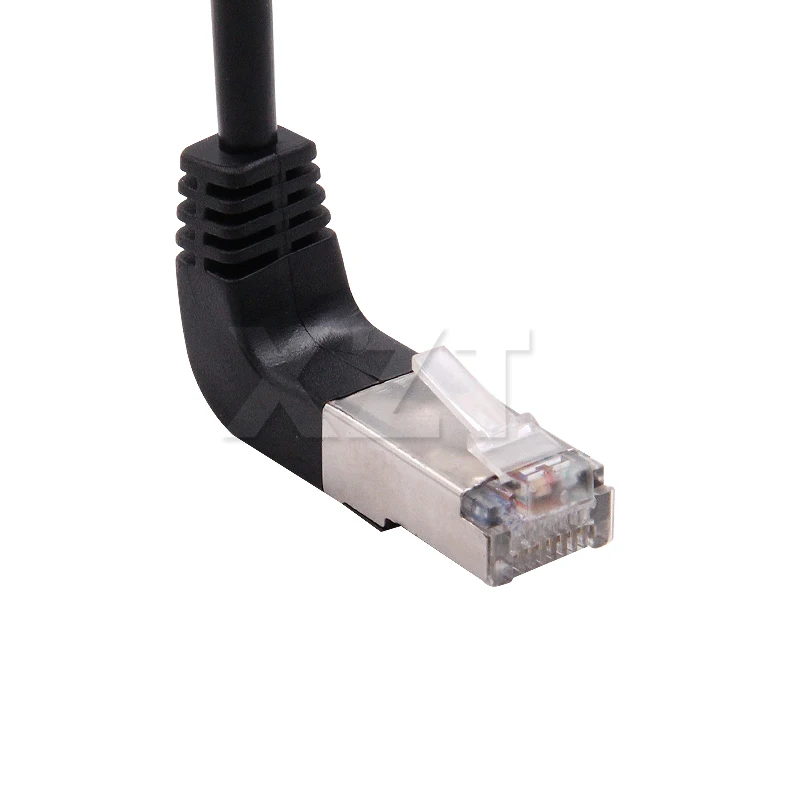 1 шт. вверх и вниз на 90 градусов штекер-гнездо RJ45 винтовое крепление панели Ethernet LAN