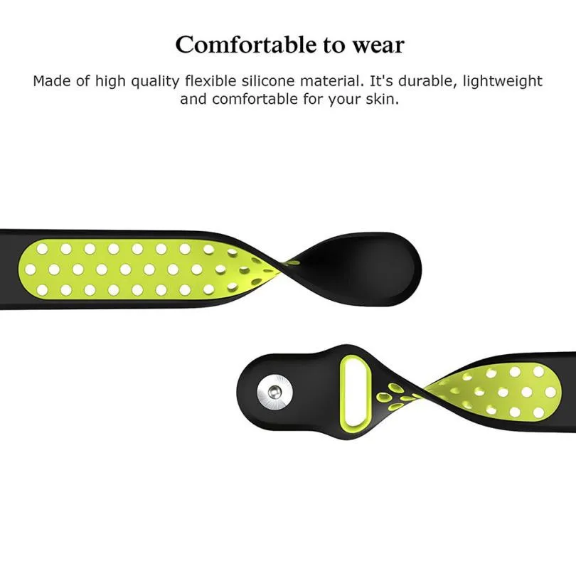 New Fashion Double Color Sports Silicone Bracelet Strap Band For Fitbit Charge 2 wearable devices smartwatch relogios horloge@ |