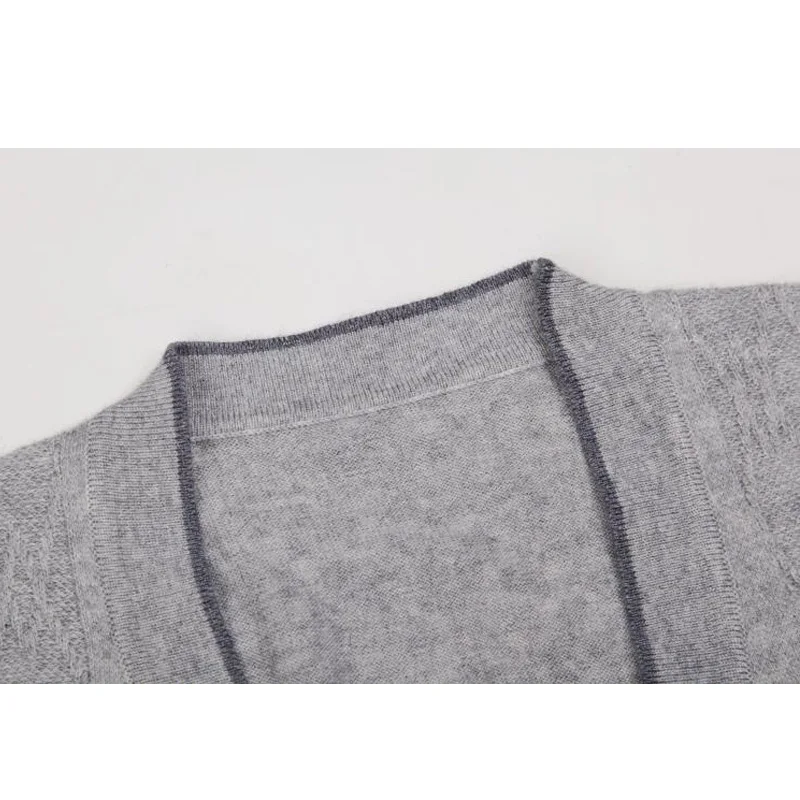 Мужской шерстяной жилет EICHOS однотонный кашемировый вязаный с v образным вырезом