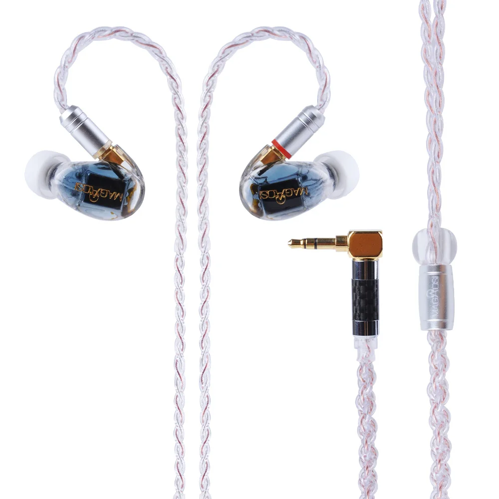AK Magaosi K3-BA 3 сбалансированные арматурные гибридные наушники в ухо HIFI наушники с MMCX кабелем спортивные наушники с головным штекером DJ наушники для xiaomi - Цвет: navy blue
