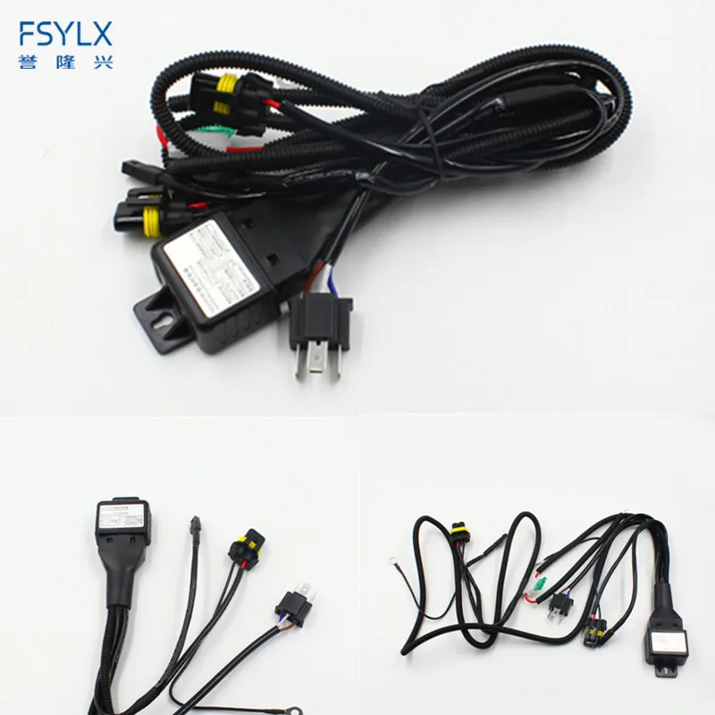 FSYLX 12V 35W 55W 75W HID Bi xenon H4 контроллер жгута проводов для автомобильных фар