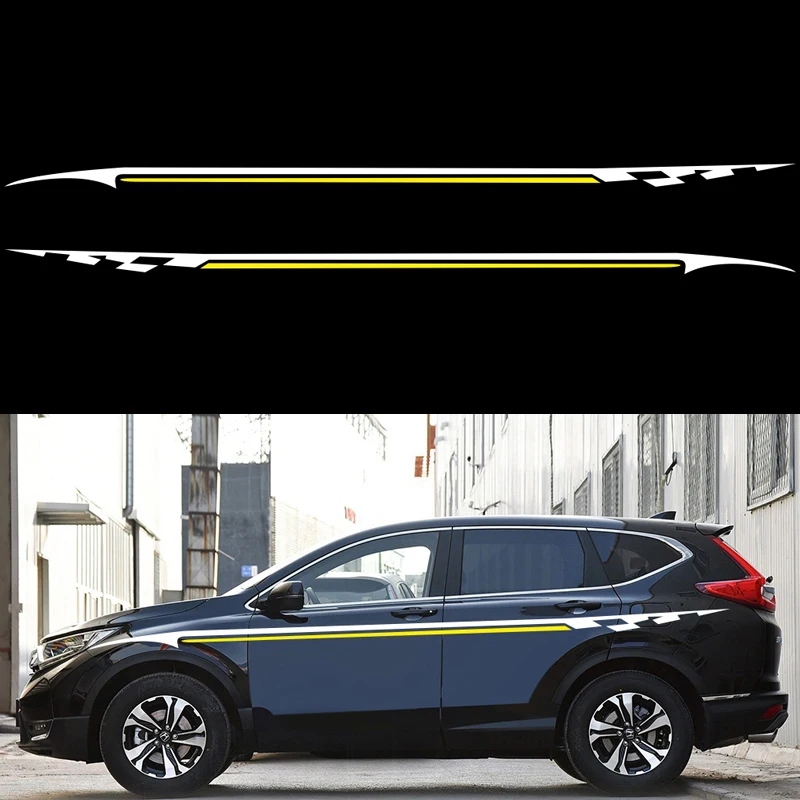 2 шт. длинные виниловые наклейки на боковые кузова автомобиля 350 см | Автомобили и