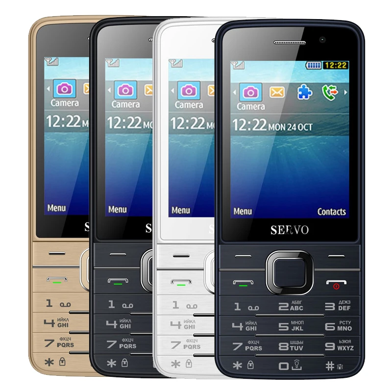Новый Русский Иврит Клавиатура Quad sim карты мобильный телефон в исходном Servo v9500 2 8