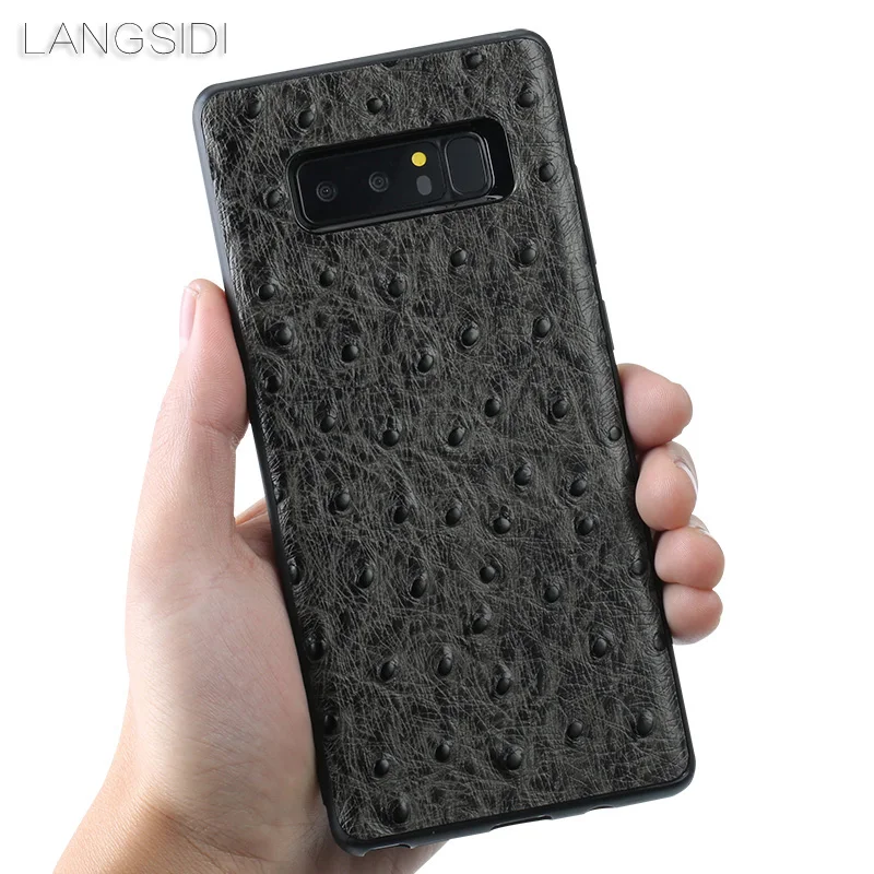 Роскошный брендовый чехол для телефона со страусиной текстурой полностью