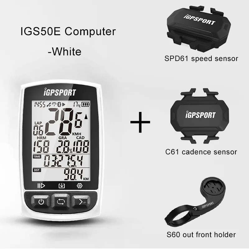 Group 5 White I gps порт IGS50E gps компьютер Велоспорт ANT+ велосипед беспроводной компьютер цифровой спидометр одометр подсветка IPX6 Водонепроницаемый компьютер - Цвет: Group 5 White