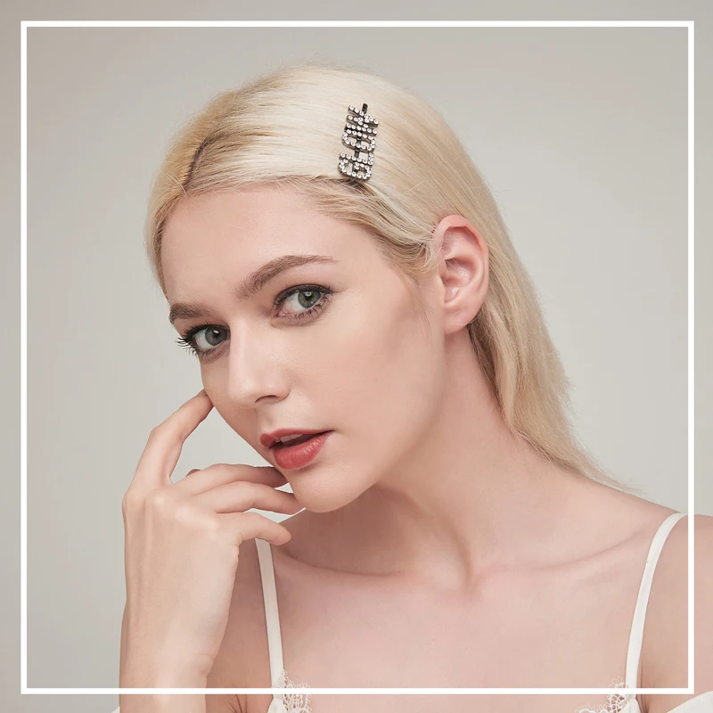 Blingbling Women Hair Clip Word Bobby Pin Barrette Customized Name Hairpin Accessories Beauty Styling Tools Dropshipping | Украшения и