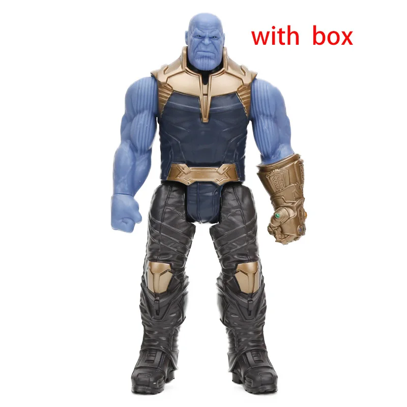 thanos box 30 см Бесконечность Войны Титанов герой серии танос Халк Бастер ПВХ Фигурки Мстители 3 фигурка Коллекционная модель куклы игрушки - Цвет: thanos box