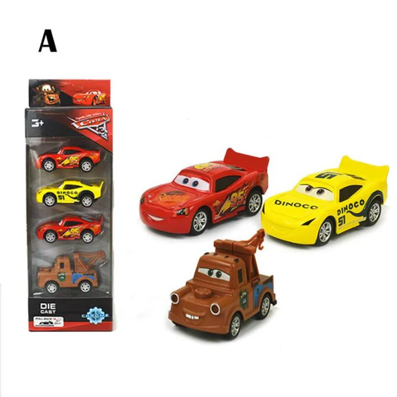 4 шт./лот disney &quotтачки 3 Lightning McQueen матер Джексон Storm Ramirez 1: 64 Diecast металлического