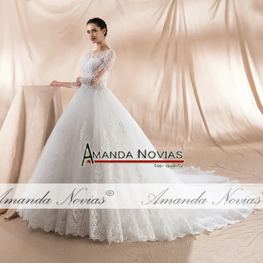 Аманда Novias Милое Свадебное платье с жемчугом новое платье невесты vestidos de noiva