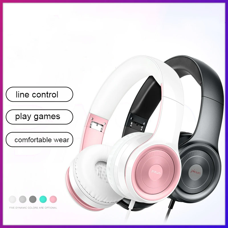Active Noise Cancelling Headphones 3.5mm Headset Foldable Design Stereo Heavy Bass Effect for Smart Phones Computer Games | Электроника