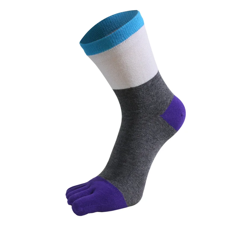 

Elite Man Short Socks With ToesBright Color Cotton Street Fashion Young, Casual Breathable Harajuku Five Finger Socks Sokken