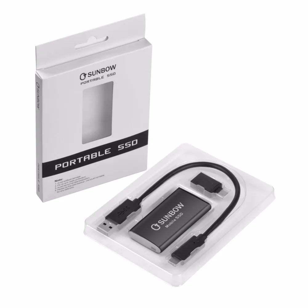 TC SUNBOW чехол последнего дизайна Портативный SSD USB3.0 250 ГБ 368/342 Мб/с 500 Гб 372/368 МБ/с. внешний твердотельный