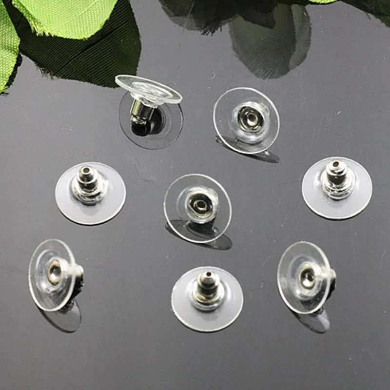 WIWI 50 Pcs/lot Plastic Earring Jewelry Back Plug Cap Lifters Earrings Backs Hooks Stoppers Ear Bead DIY Findings Accessories | Украшения и