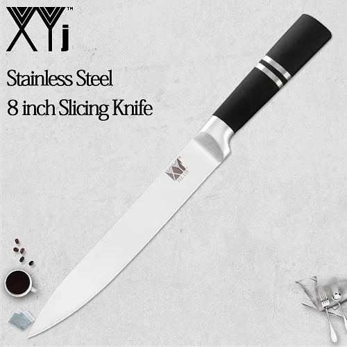 I.8 slicing knife XYj японский кухонный нож из нержавеющей стали, нож для очистки фруктов, утилита Santoku, нож для нарезки хлеба, ножи для шеф-повара, держатель, точилка, бар - Цвет: I.8 slicing knife