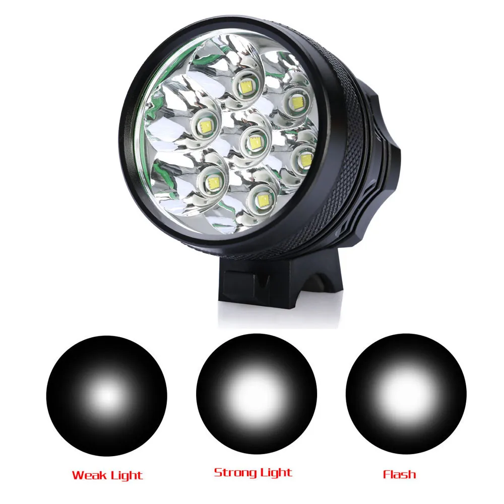ISHOWTIENDA перезаряжаемый велосипедный фонарь передний руль 15000лм 7 x CREE XM-L T6 светодиодный 6x18650 велосипедный фонарь водонепроницаемая лампа