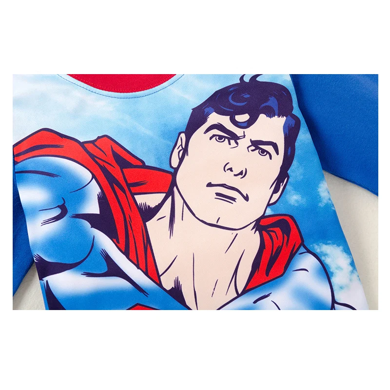 Детские пижамные комплекты Supreman одежда для сна с машинками для мальчиков детская одежда для сна с Бэтменом и человеком-пауком детские пижамы для девочек от 2 до 8 лет