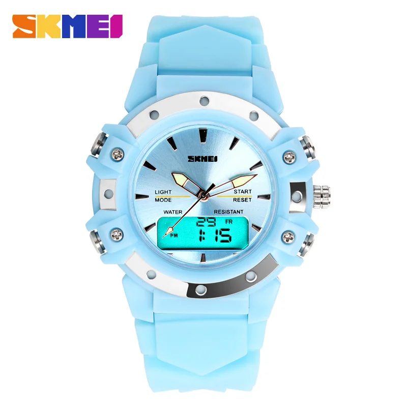 Двойные повседневные цифровые женские/мужские спортивные желе военные часы