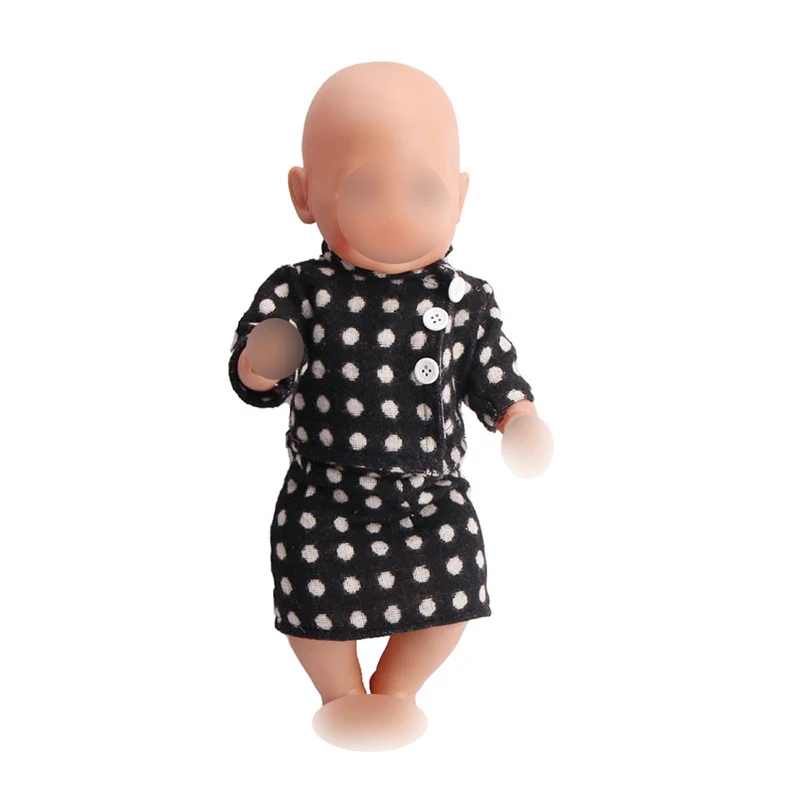 Кукольная одежда 43 см черная юбка в горошек костюм детские игрушки аксессуары