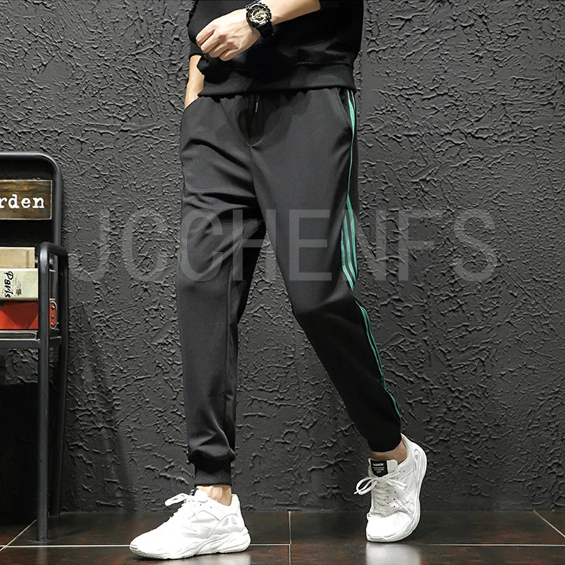 JCCHENFS осень 2018 г. Модные мужские спортивные брюки для девочек в полоску сбоку Jogger