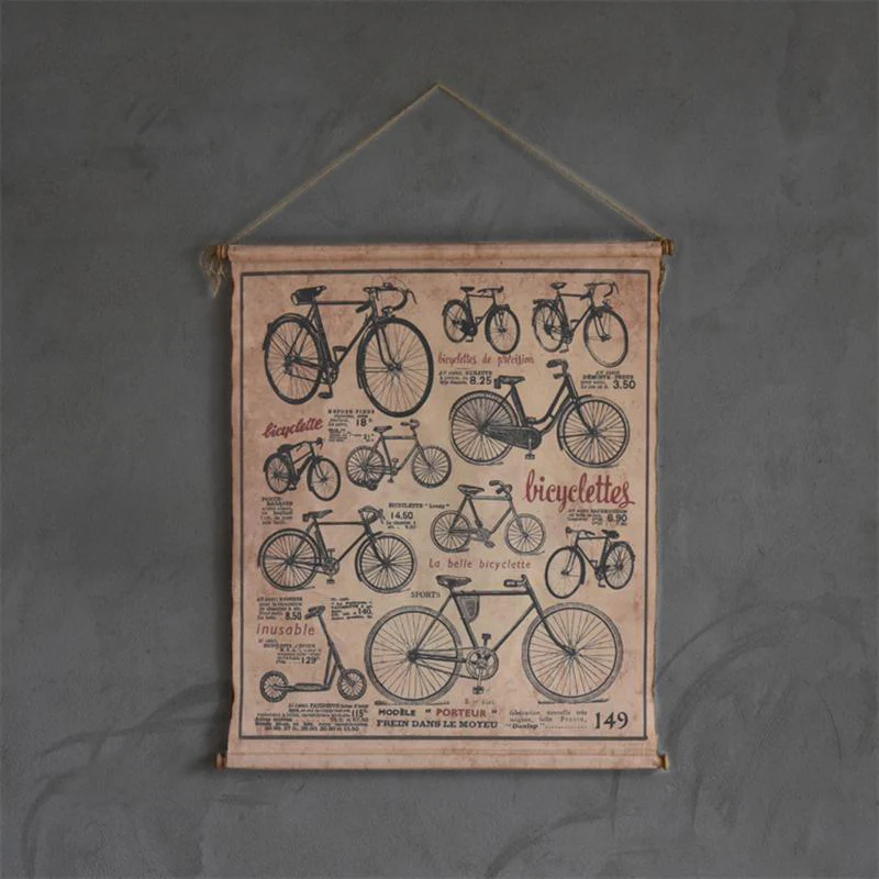 Американский деревенский Ретро льняные фрески Offbeat ностальгическая картина