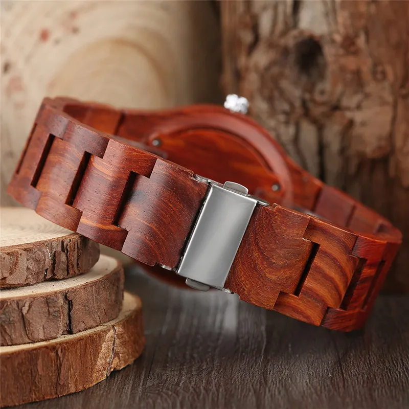 Часы наручные из бамбукового дерева для мужчин и женщин креативные кварцевые