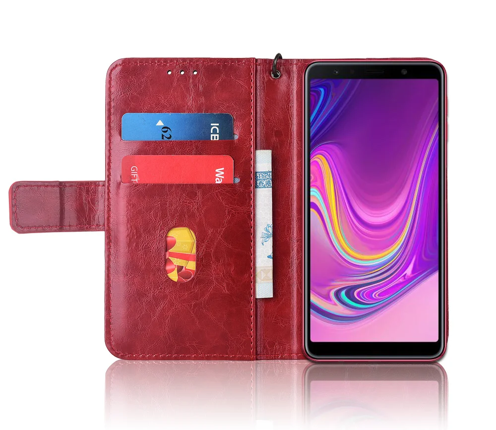 Кожаный чехол-книжка для samsung Galaxy A7 A750, чехол-кошелек, чехол из ТПУ для samsung A7 SM A750F