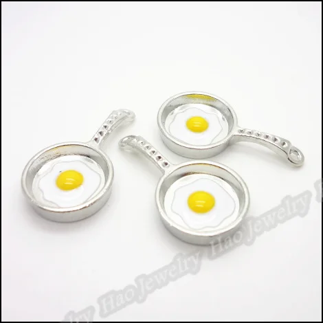 40 шт. винтажный амулет кулон в виде яиц белый К цинковый сплав подходит для