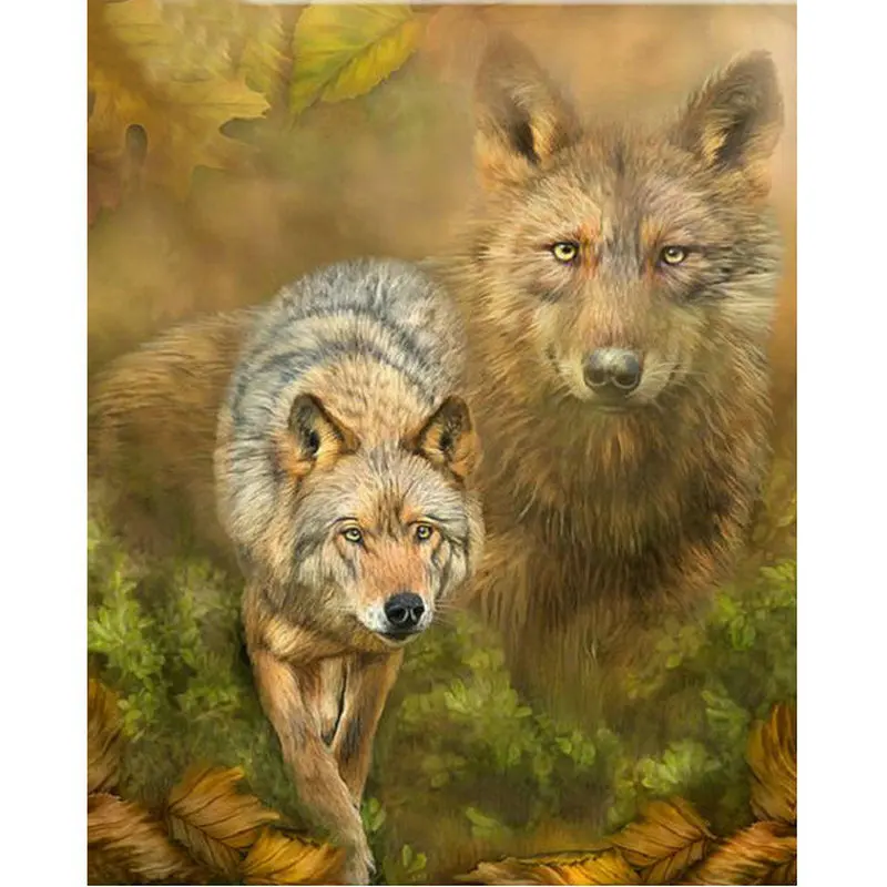 

Алмазная живопись «сделай сам» 5D, волк, квадратная вышивка, Алмазная мозаика, живопись, вышивка крестиком, животное