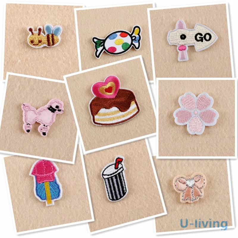 1Pcs Mix cute Patches for Clothing Iron on Embroidered Sew Applique Cute Patch Fabric Badge Garment DIY Apparel Accessories | Дом и сад