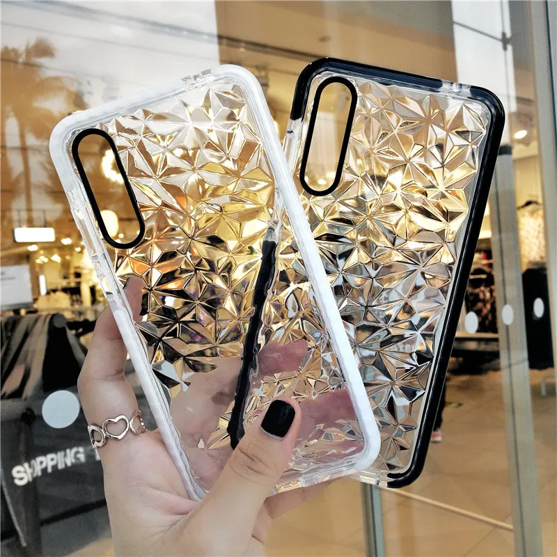 Чехол для huawei P10 P20 P30 Pro Lite Роскошный Блестящий 3D Алмазный Узор прозрачный мягкий ТПУ чехол для huawei Mate20Pro Honor 10 Nova4