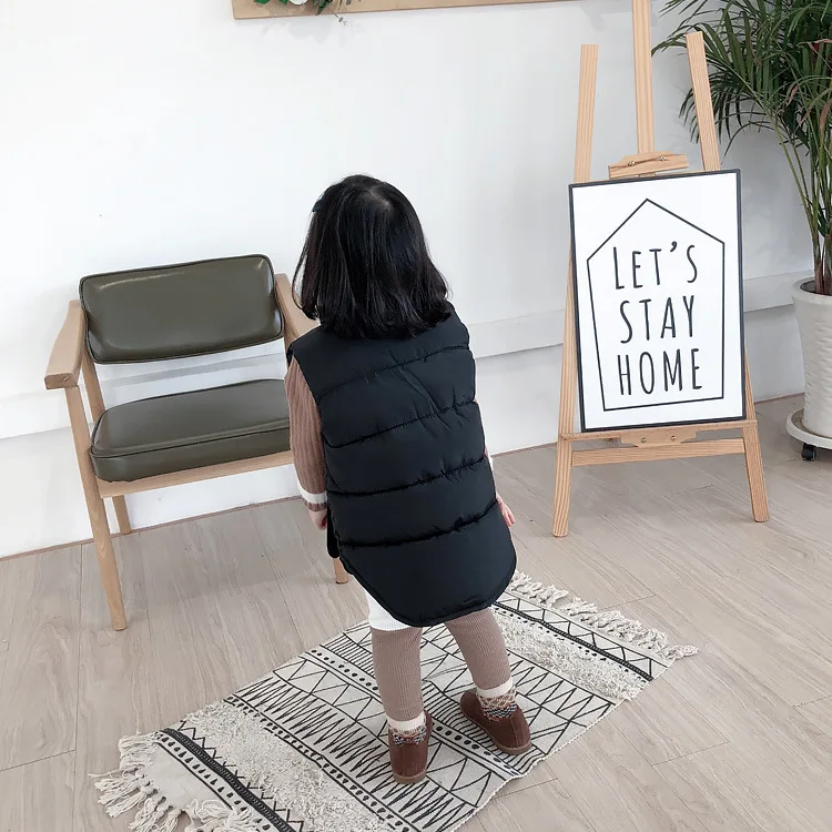 Детская одежда новинка зимы 2019 Модный повседневный жилет в Корейском стиле для