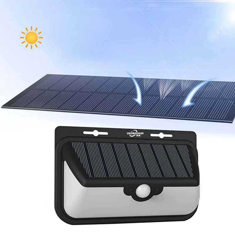 

CHICLITS Outdoor Solar Light Remote Control Motion Sensor 48 LEDs Wall Lights IP65 3-Sided Lighting For Garden Yard Solar Lamp