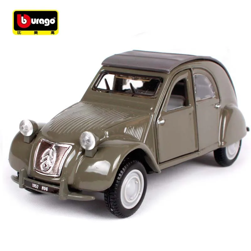 Bburago 1:32 1952 Citroen 2CV ретро классический автомобиль литья под давлением модель
